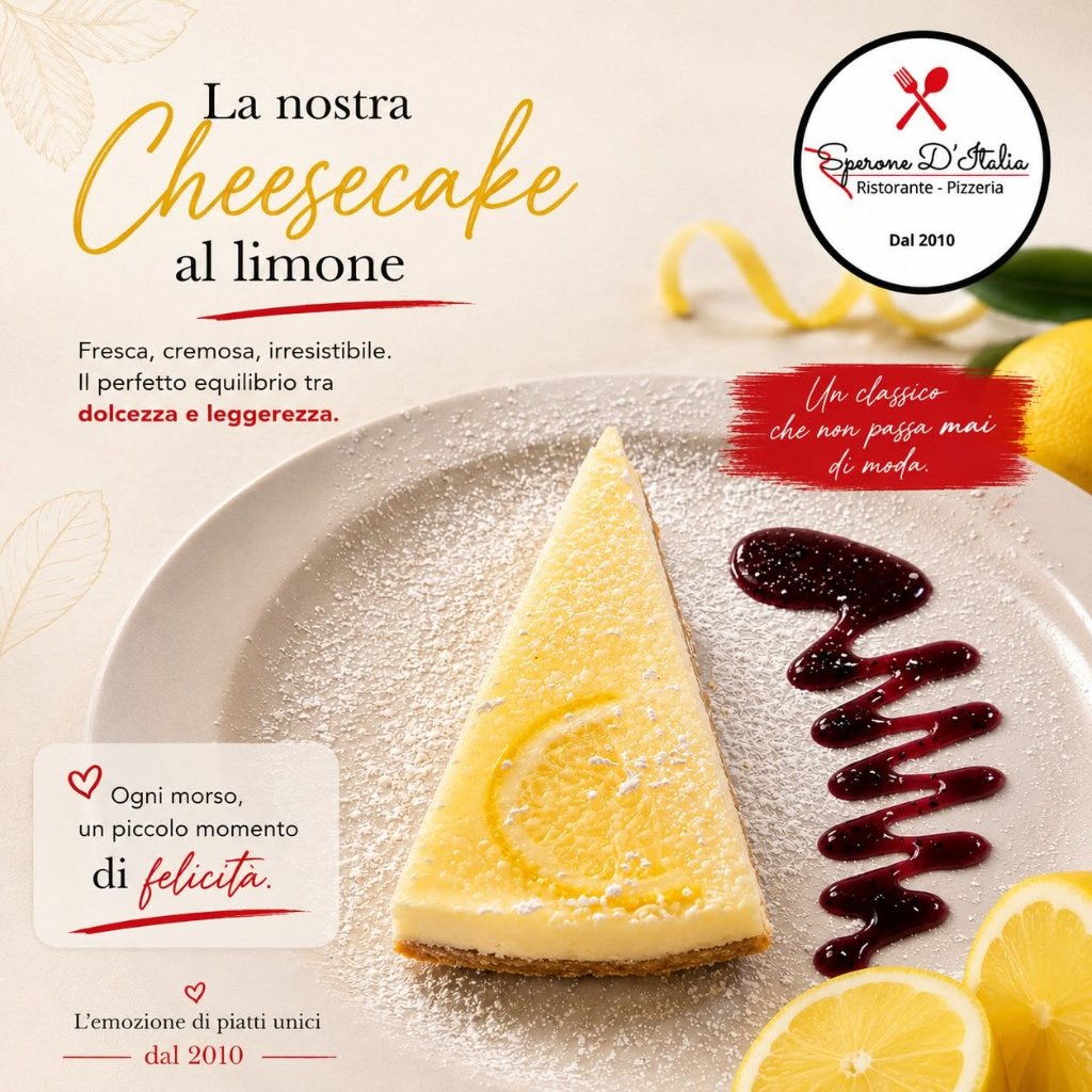 Cheesecake al limone della casa